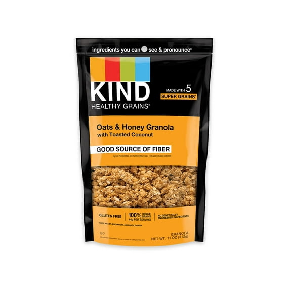 Pack of 2 - Kind, Granola Clusters, Oats And Honey, 11 Oz
