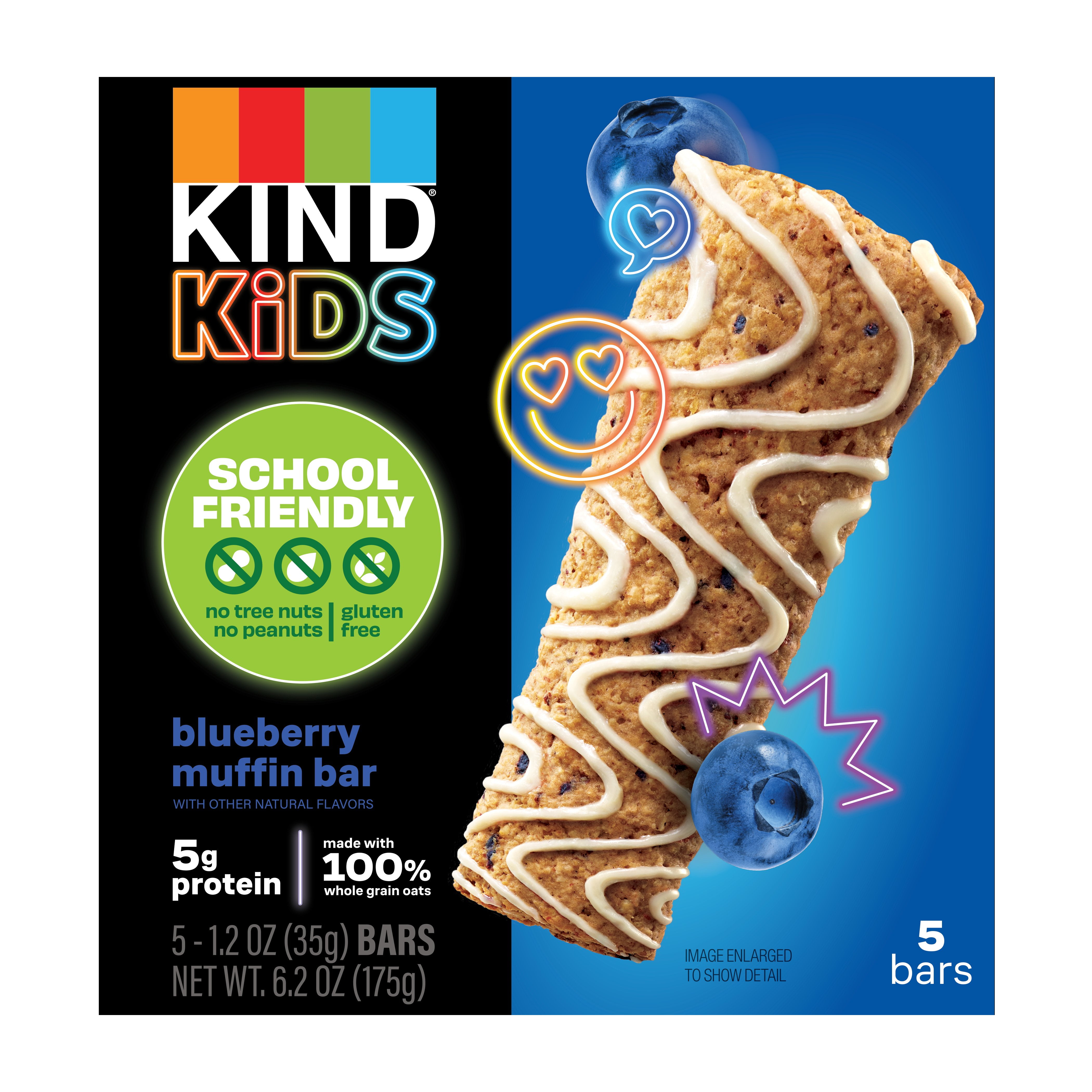 Kind Kids Blueberry Muffin Oat Bars - 5 ct- Pack of 2