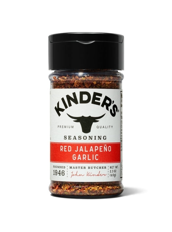 Pack of 2 Kinder's Red Garlic Seasoning, Crushed Red Jalapeno and