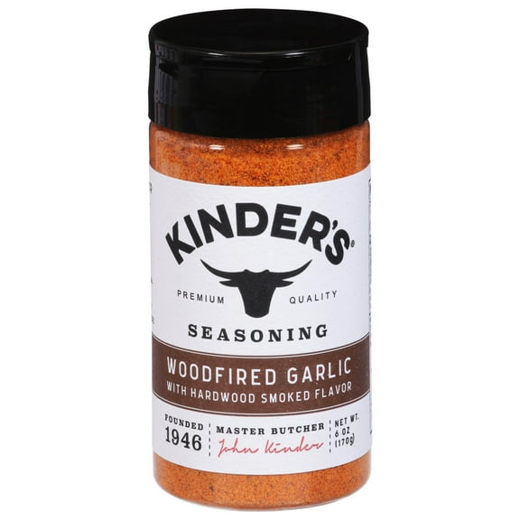 Pack of 2 Kinder's Woodfired Garlic Seasoning, 6 oz (Package May Vary)