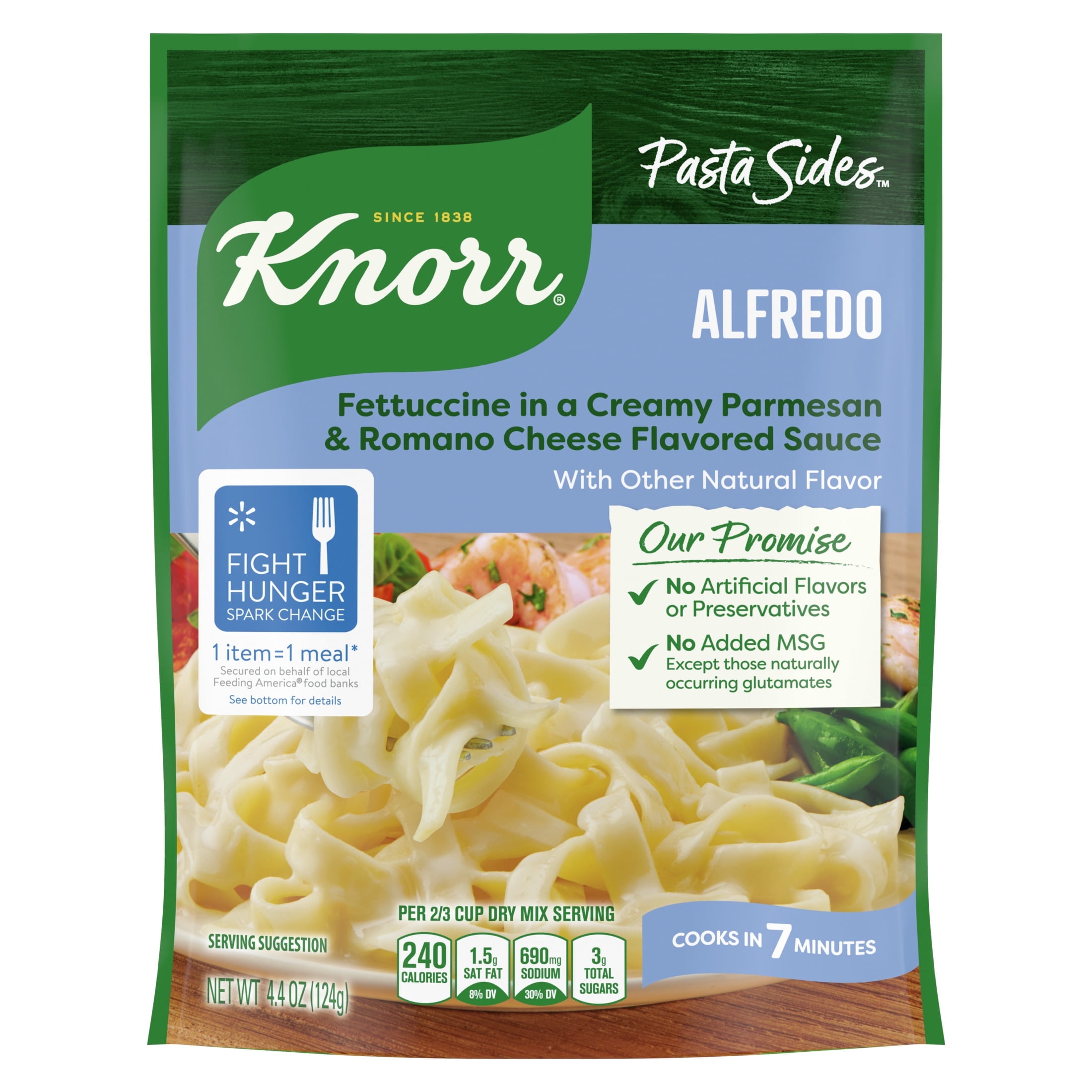Knorr Pasta Sides Chicken Fettuccine - Quick Side Dish, No Artificial Flavors, Pack Of 4