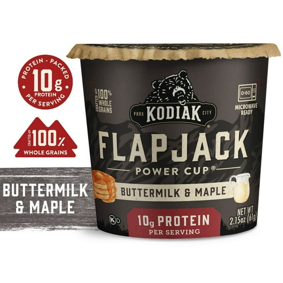 Kodiak Protein-Packed Buttermilk and Maple Flapjack Power Cup 2.15 oz - Pack of 2
