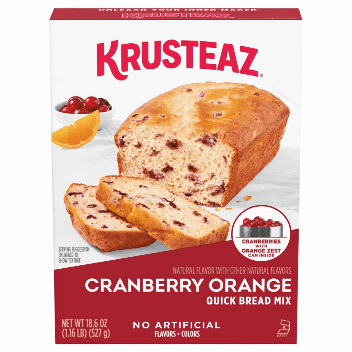 Pack of 2 Krusteaz Cranberry Orange Quick Bread, 18.6 oz