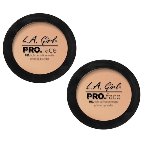 Pack of 2 L.A. Girl PRO Face High Definition Matte Pressed Powder, Buff GPP606
