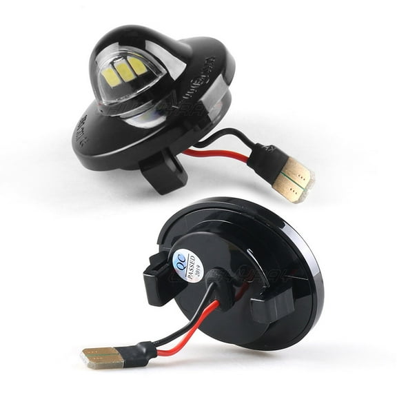 Pack of 2 LED License Plate Light Bulb Assembly Replacement For 1990-1997 Ford F350