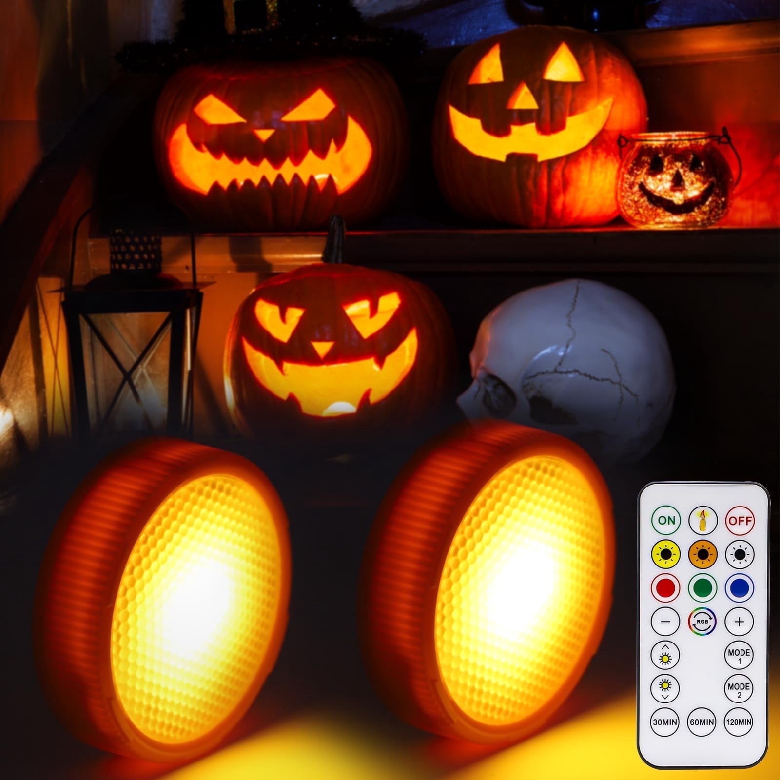 Pumpkin Strobe Lights and Halloween Outdoor Decorations for Home