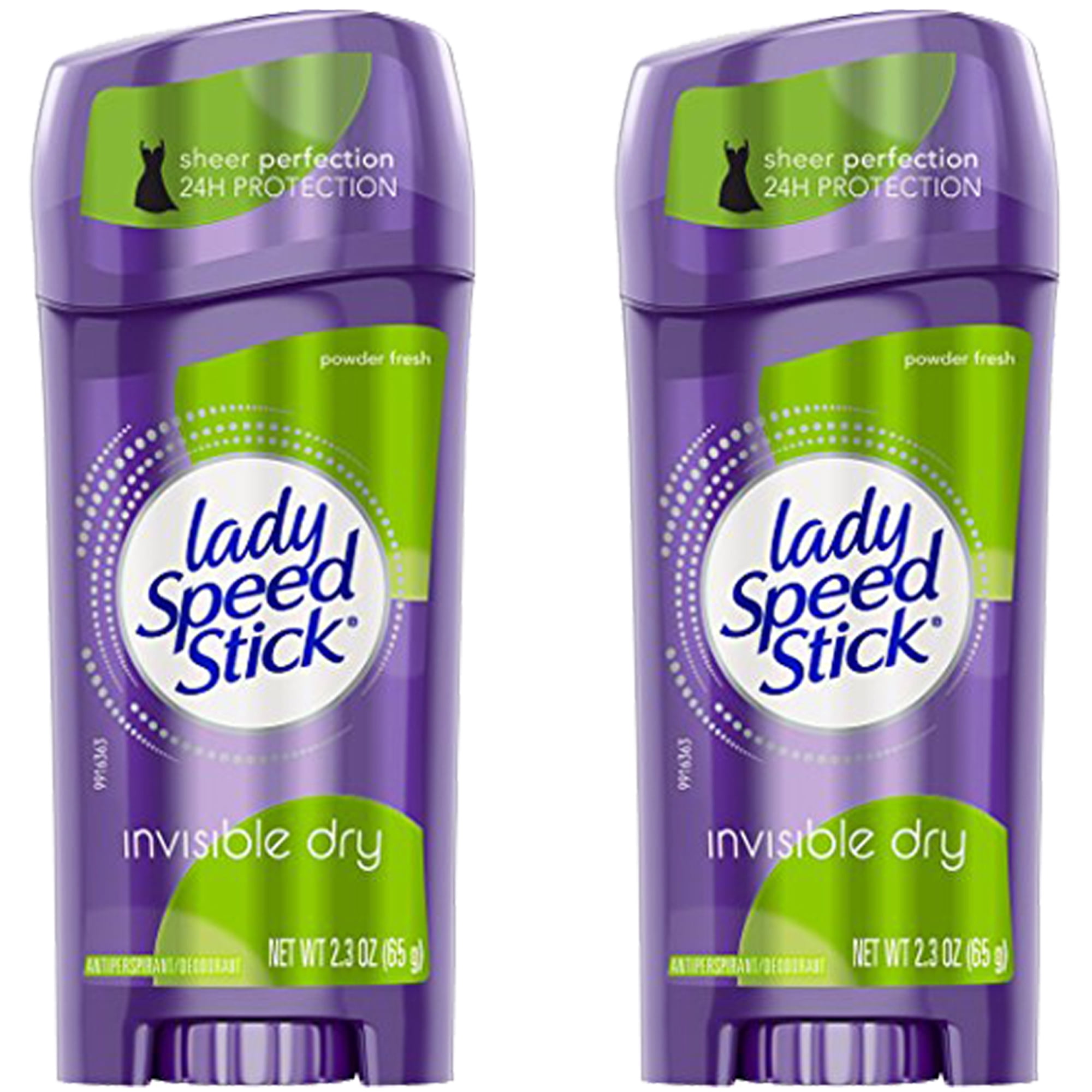 Pack of (2) Lady Speed Stick Invisible Dry Deodorant Powder Fresh for Women - 2.3 oz Deodorant Stick