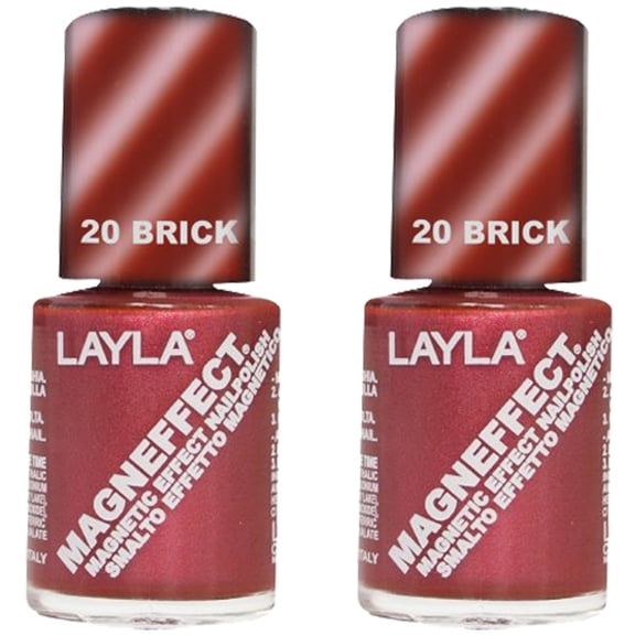 Pack of (2) Layla Magneffect Nail Polish, Brick Orange, 1.9 Ounce