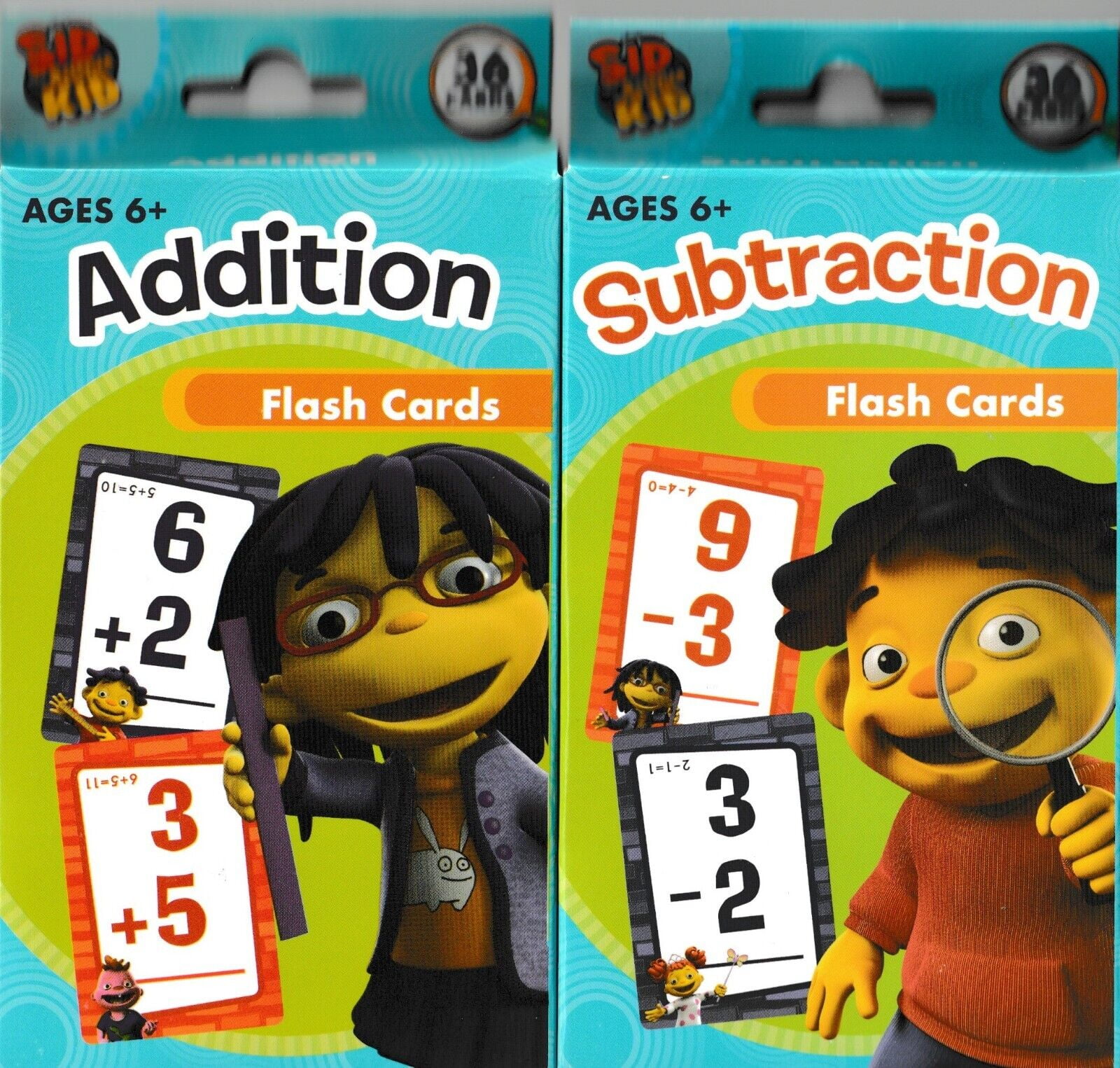 Pack of 2 Learning Cards Flashcards Addition and Subtraction Flash