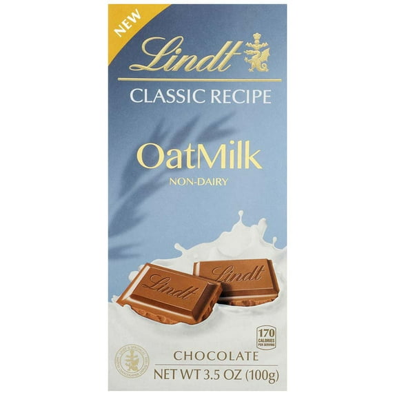 Pack of 2 Lindt Classic Recipe Oat Milk Chocolate Candy Bar, 3.5 oz (Package May Vary)