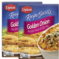Pack of 2 Lipton Golden Onion Recipe Secrets Soup and Dip Mix for a