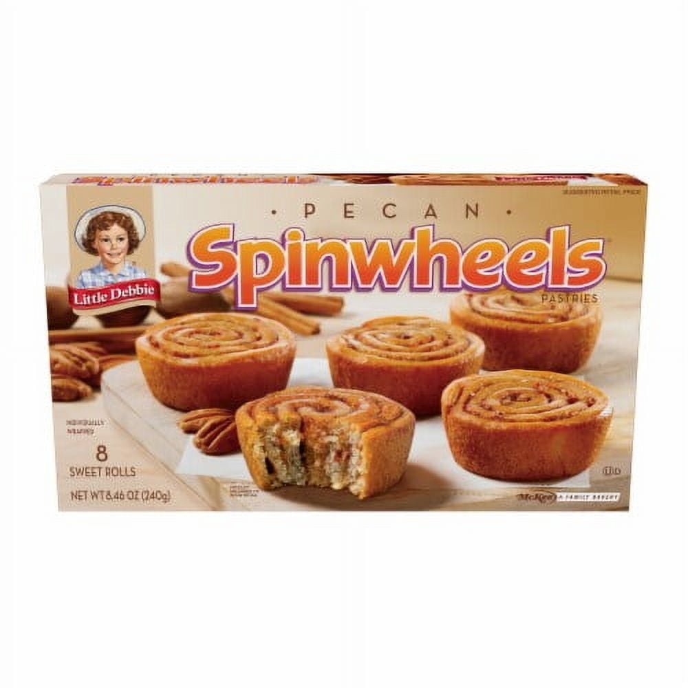 Little Debbie Pecan Spinwheels Sweet Rolls 8 ct / 8.46 oz - Pack of 2