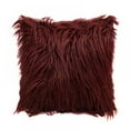 thumbnail image 1 of Pack of 2 Long Shaggy Faux Fur Throw Pillow Covers, Soft Plush Cushion Cover, Square Throw Pillowcases for Sofa Couch,18" x 18", 1 of 6