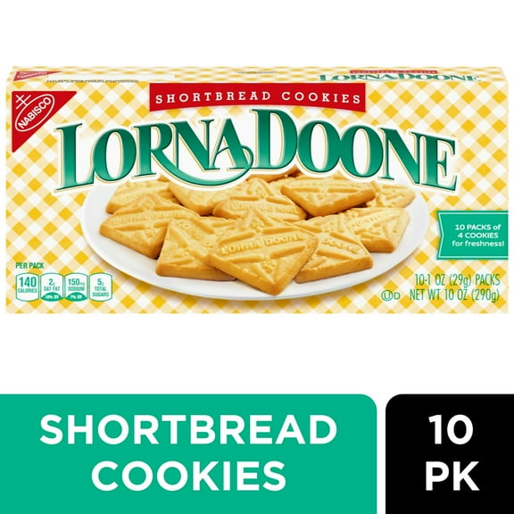 Pack of 2 Lorna Doone Shortbread Cookies, 10 Snack Packs (4 Cookies Per Pack)