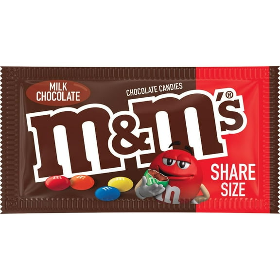 Pack of 2 - M&Ms Milk Chocolate Candy, Sharing Size, 3.14 Oz Packaging May Vary