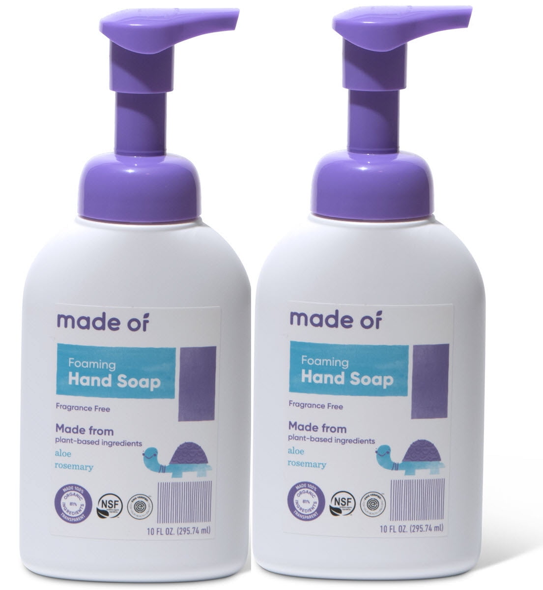 (Pack of 2) MADE OF Foaming Organic Castile Hand Soap, NSF Organic and