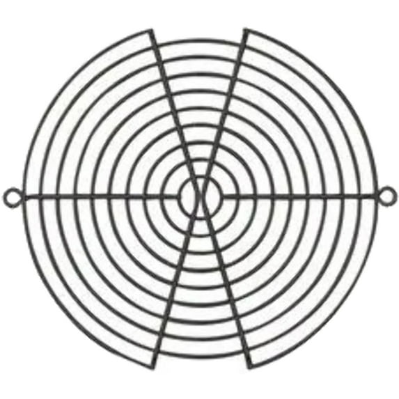 Pack of 2 MC32796 Finger Guard Fan Cover, Grille, Steel - Wire Form, 150mm Axial Fans, 162 mm, Bright Nickel Chrome