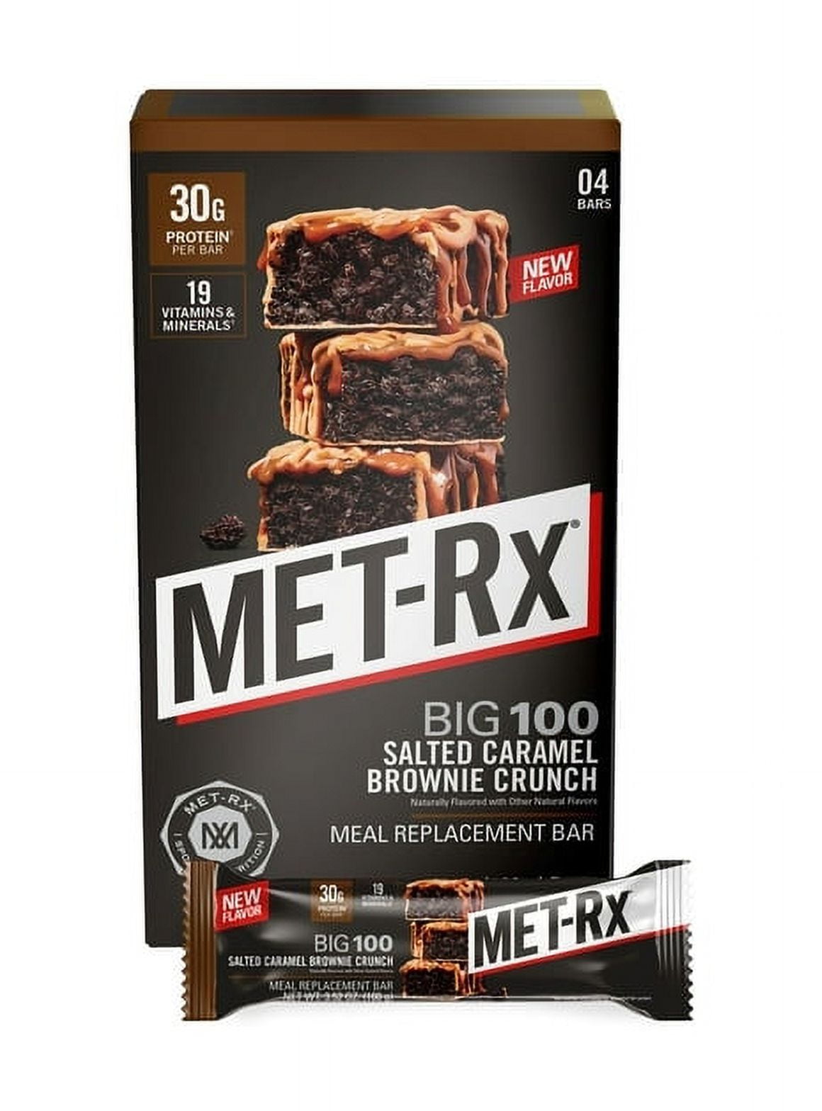 Pack of 2 METRx Big 100 Protein Bar, Meal Replacement Bar, 30G Protein