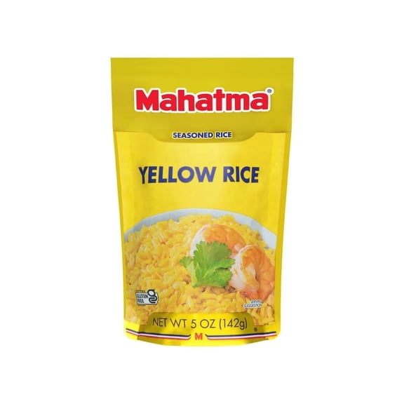 Pack of 2 Mahatma Authentic Saffron Yellow Rice, Seasoned Rice with Spices, 5 oz Bag