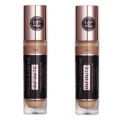 Pack of 2 Makeup Revolution Beauty Conceal & Define Infinite Longwear Concealer XL, C12