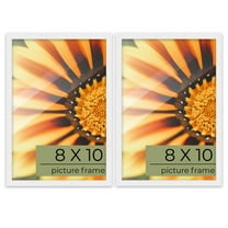 Pack of 2 Matte White 8x10 Picture Frames | Solid Wood | UV-Resistant Acrylic | Easy Gallery Wall