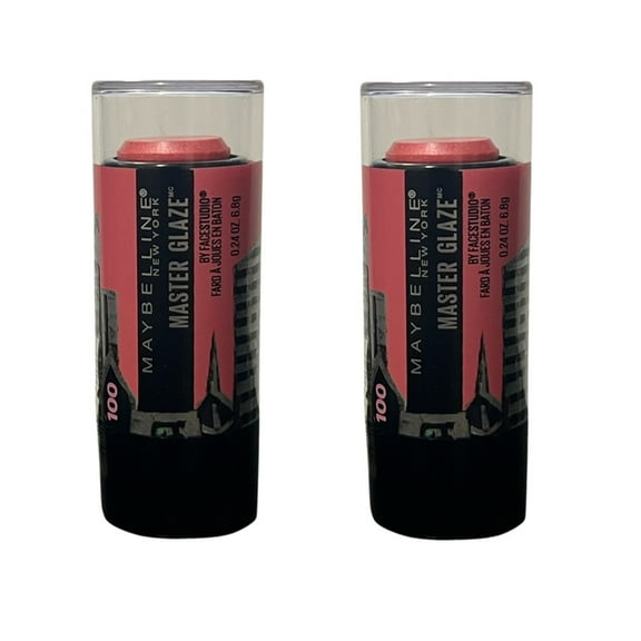 Pack of 2 Maybelline New York Face Studio Master Glaze Blush Stick, 100 Pursuit of Pink