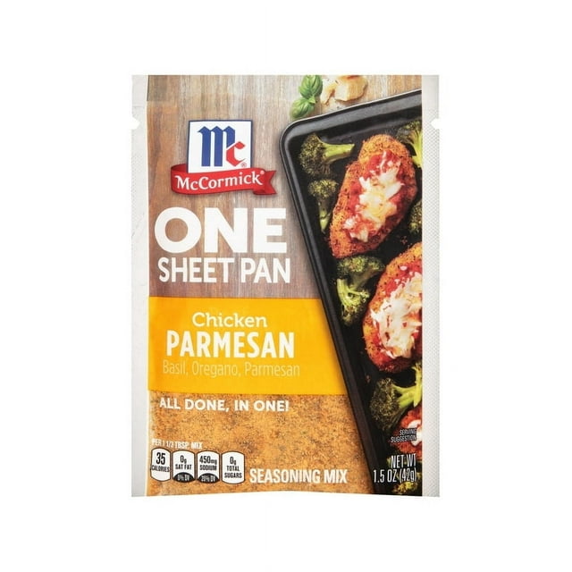 Pack of 2 McCormick Chicken Parmesan One Sheet Pan Seasoning Mix, 1.5 oz Envelope