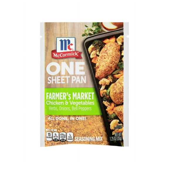 Pack of 2 McCormick Chicken Seasoning  Mix - Farmer's Market, 1.25 oz Mixed Spices & Seasonings