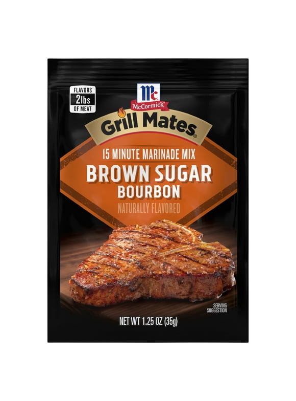 Pack of 2 McCormick Grill Mates Brown Sugar Bourbon Marinade, 1.25 oz