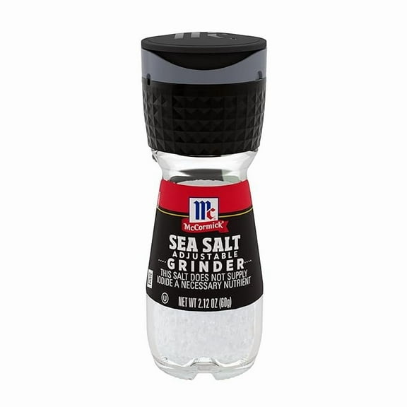 Pack of 2 McCormick Sea Salt Grinder, 2.12 oz