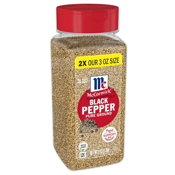 Pack of 2 - Mccormick Pure Ground Black Pepper, 6 Oz Packaging May Vary