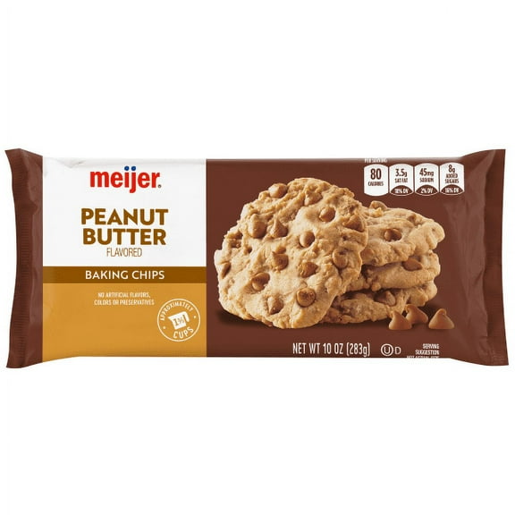 Pack of 2 Meijer Peanut Butter Baking Chips, 10 oz