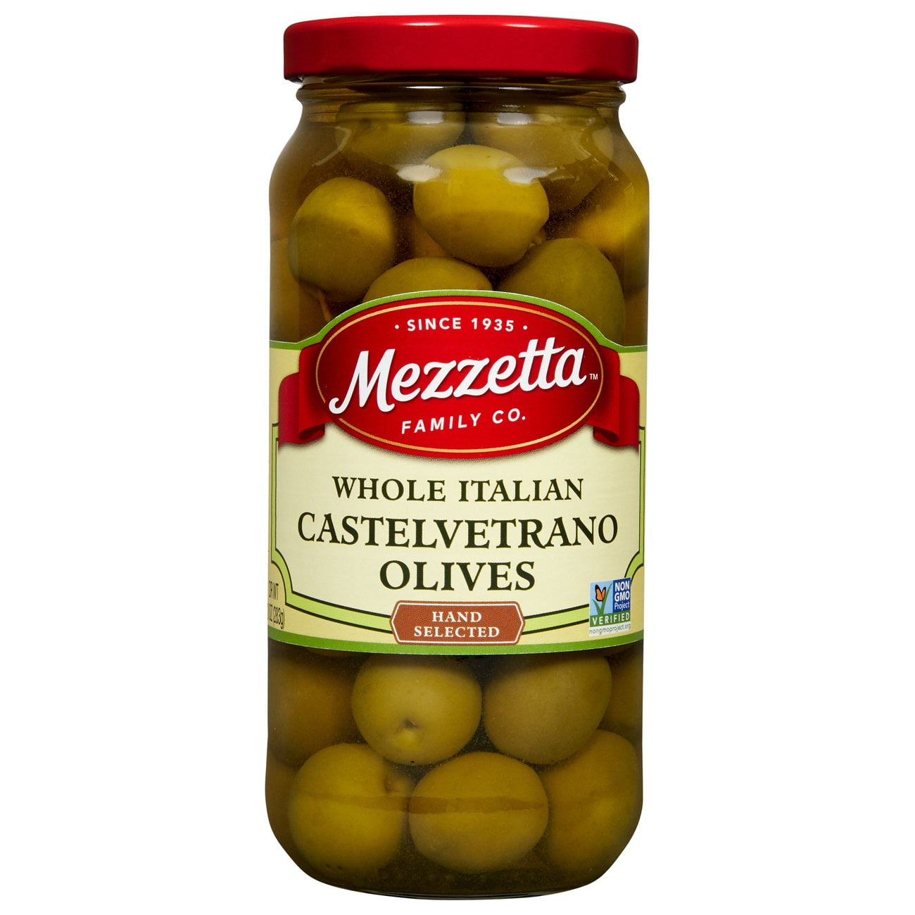 Pack of 2 Mezzetta Whole Italian Castelvetrano Green Olives, 10 oz (Package May Vary)