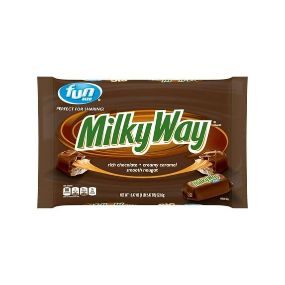 Pack of 2 Milky Way Fun Size Milk Chocolate Candy Bars - 18.47 oz Bag