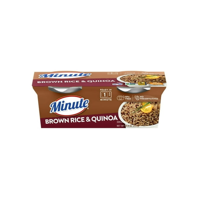 Pack of 2 Minute Brown Rice and Quinoa, Gluten Free Microwaveable Rice