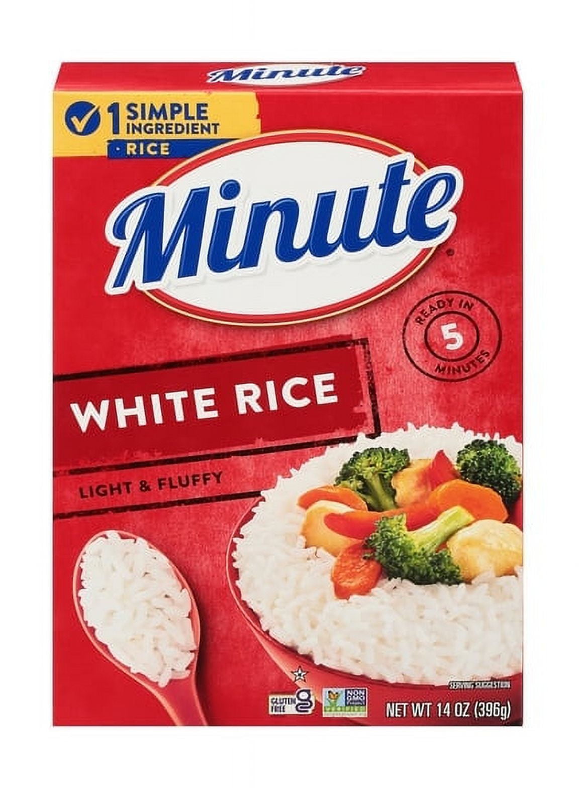 Pack of 2 Minute Instant White Rice, Light and Fluffy, 14 oz