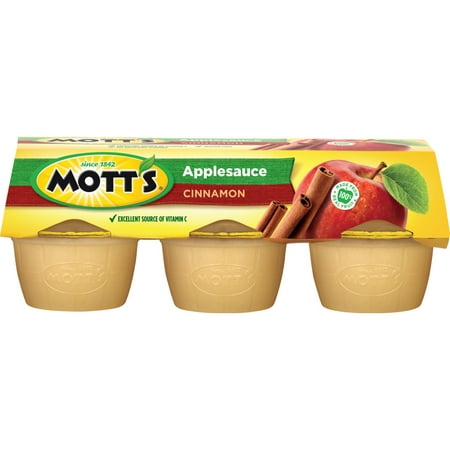 Pack of 2 - Motts Cinnamon Applesauce, 4 Oz Cups, 6 Count