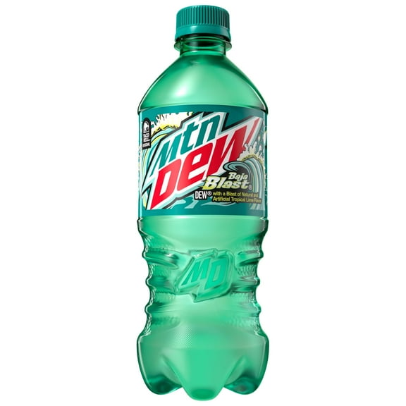 Mountain Dew Baja Blast Soda Bottle 20 fl oz - Pack of 2