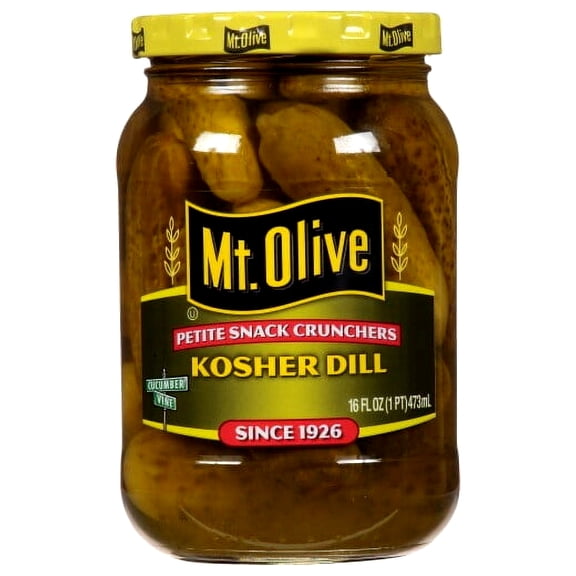 Mt Olive Petite Snack Crunchers Kosher Dill Pickles 16 fl oz - Pack of 2