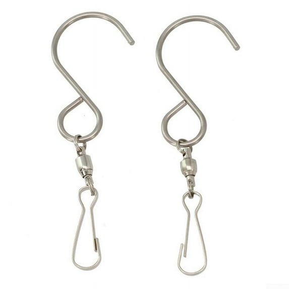 Pack of 2 Multi-Purpose Swivel Hooks for Hanging Crystal Twisters and