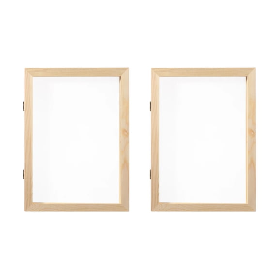Pack of 2 Multifunctional Paper Making Mold Screen Papermaking Frame for Handmade Craft Projects and Creative Gift