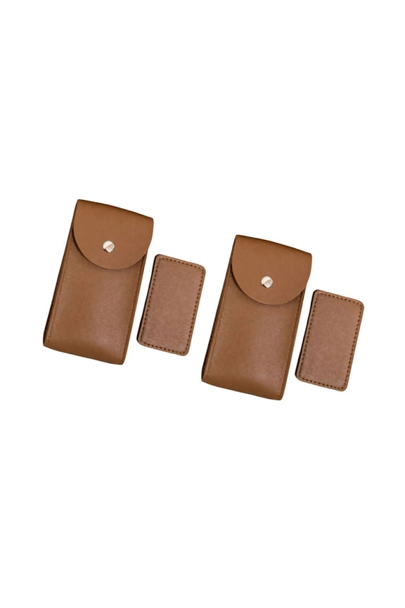 Pack of 2 Multipurpose Watch Travel Pouches Elegant PU Leather Watch Pouches Watch Bags For Travel And Home Use