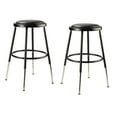 thumbnail image 1 of (Pack of 2) NPS® 19 -27" Height Adjustable Heavy Duty Vinyl Padded Steel Stool, Black, 1 of 2