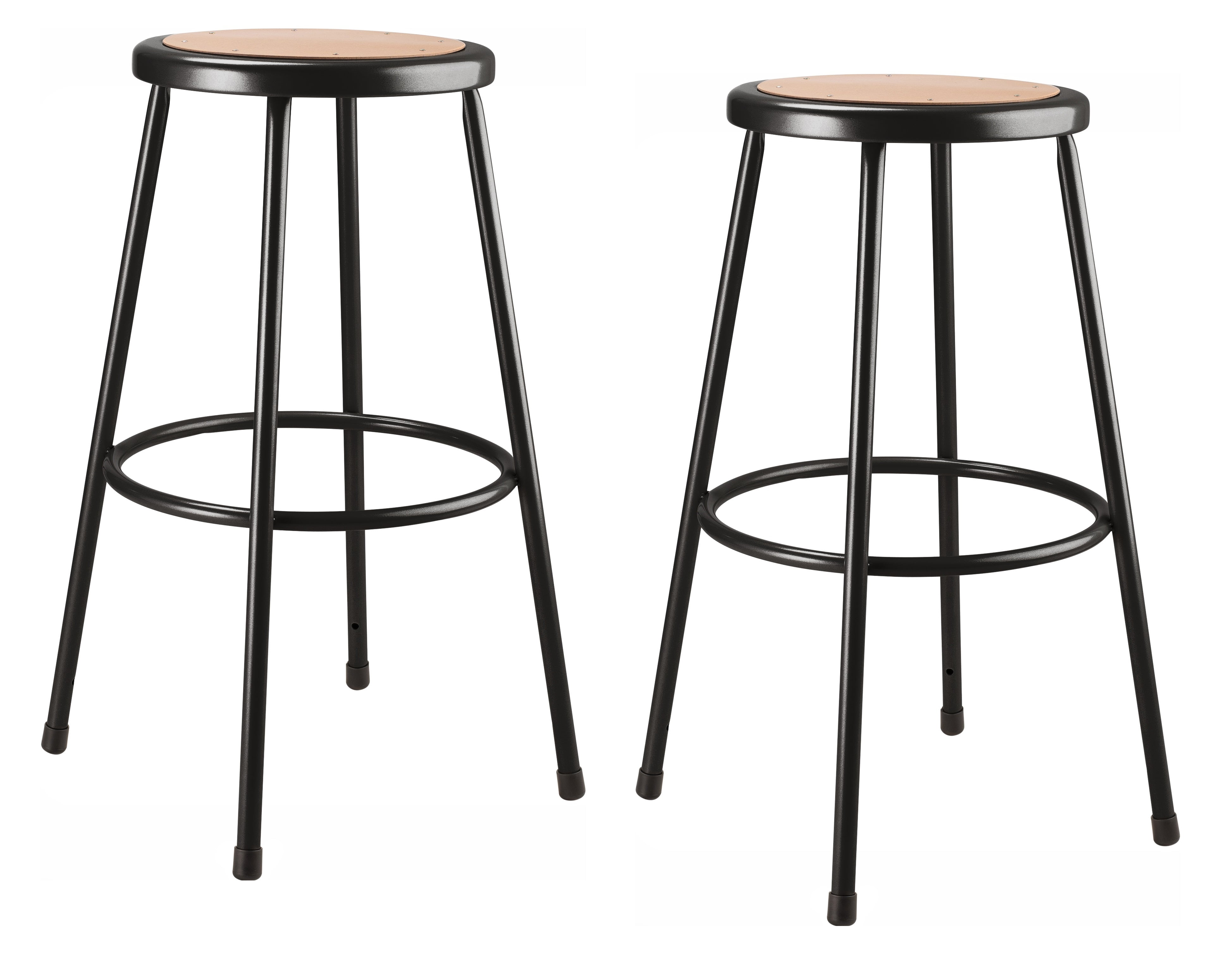 (Pack of 2) NPS 30" Heavy Duty Steel Stool, Black