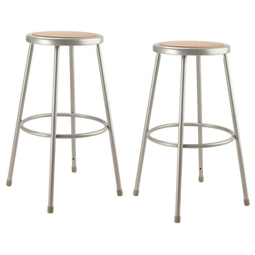 (Pack of 2) NPS 30" Heavy Duty Steel Stool, Grey