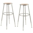 thumbnail image 1 of (Pack of 2) NPS 32 -39" Height Adjustable Heavy Duty Steel Stool, Grey, 1 of 3