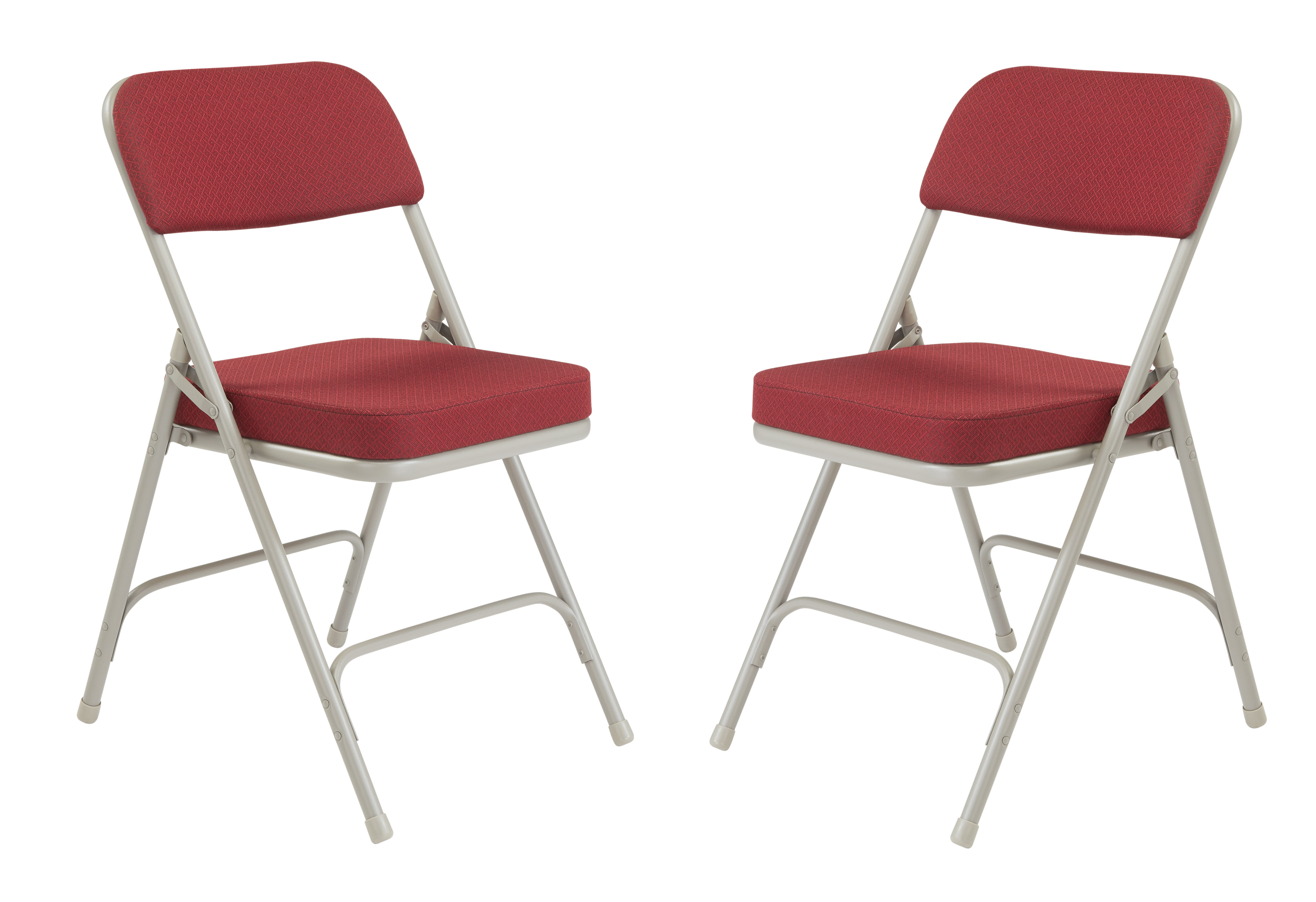 New Burgundy Armless Fabric and Vinyl Reception Chair with Metal Frame