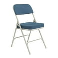 thumbnail image 1 of (Pack of 2) NPS 3200 Series Premium 2" Fabric Upholstered Double Hinge Folding Chair, Regal Blue, 1 of 5