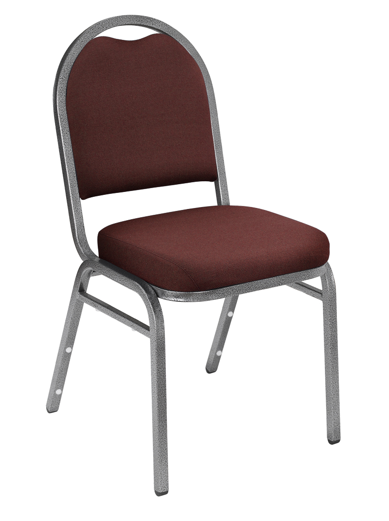 (Pack of 2) NPS® 9200 Series Premium Fabric Upholstered Stack Chair, Rich Maroon Seat