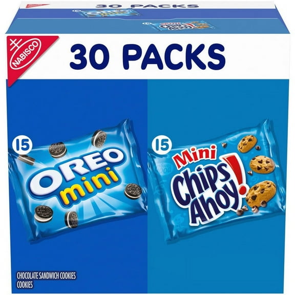 Pack of 2 Nabisco Crowd Favorites Cookie Variety Pack, CHIPS AHOY! Mini & OREO Mini, 30 Snack Packs